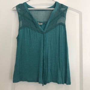 Teal/Green Crop Top